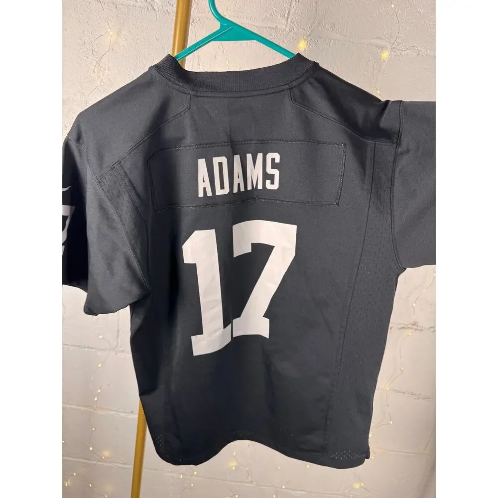 nike las vegas raiders davante adams #17 nfl jersey youth l 14/16 black